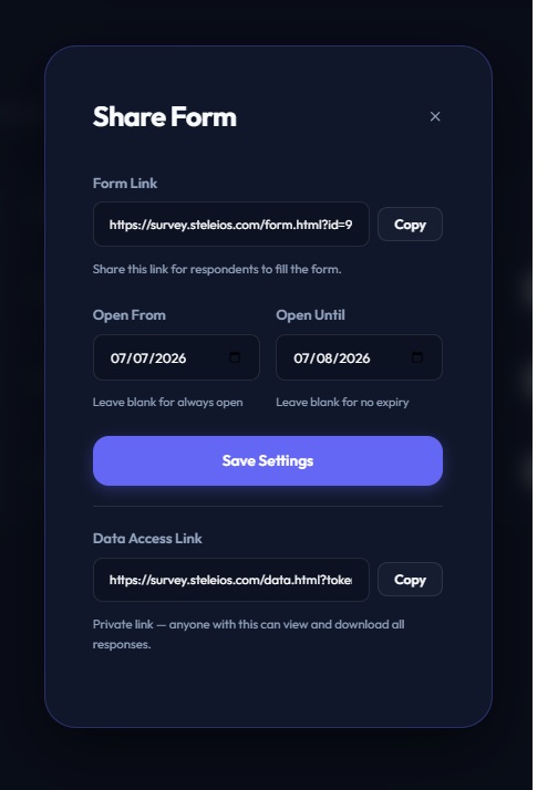 Embeddable forms & secure data access