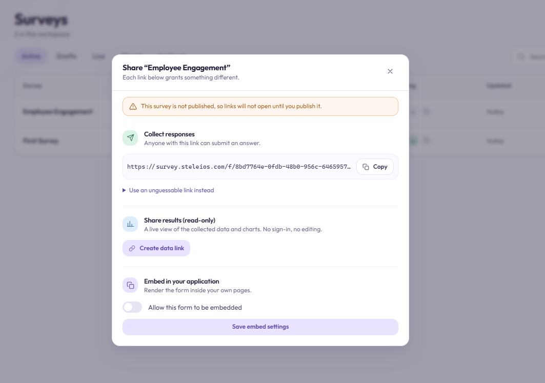 Embeddable forms & secure data access